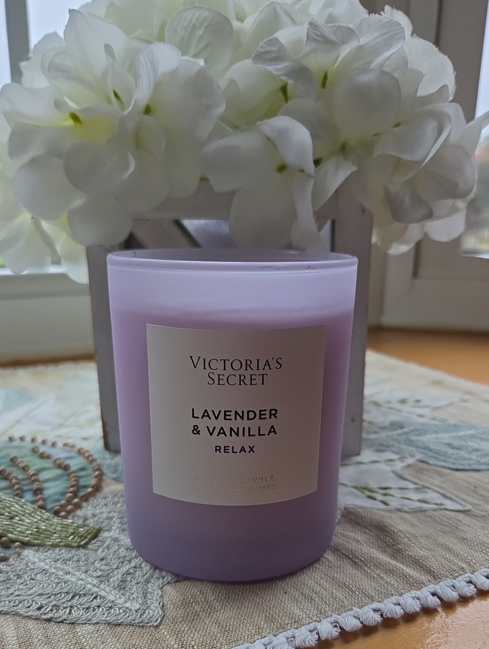 Victoria's Secret Lavender & Vanilla Candle - Light Purple
